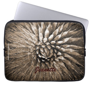 Laptop-Computer Hülsen-Agaven-SpitzeSepia Brown Laptopschutzhülle