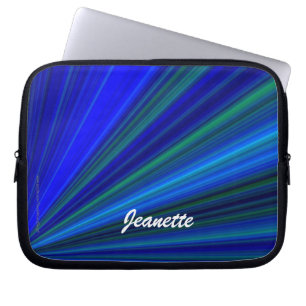 Laptop-Computer Hülsen-blaues Grün-Sternexplosio Laptopschutzhülle