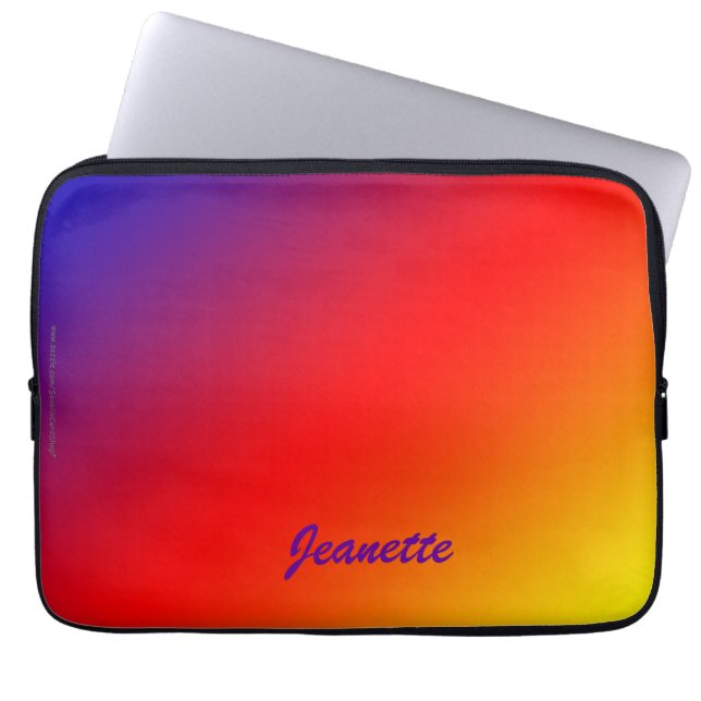 Laptop-Computer Hülsen-klarer Regenbogen Laptopschutzhülle (Vorderseite)
