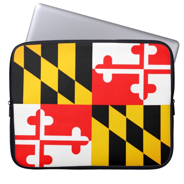 Laptop-Fall für die Staatsflagge von Maryland Laptopschutzhülle (Vorderseite)