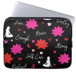 Laptop-Hülle Lotusblume Selbstliebe-Design-Tasche  Laptopschutzhülle