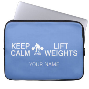 Laptop-Hülle mit Aufschrift 'Keep Calm & Lift Weig Laptopschutzhülle
