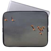 Laptop-Hülle mit rosa Flamingos-Muster