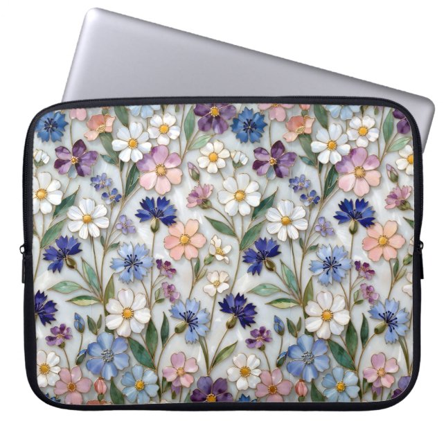 Laptop-Hülle mit Wildblumenmuster Laptopschutzhülle (Vorderseite)