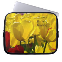 Laptop-Hüllen Gelbe Tulpen Blumen Pflegegeschenke
