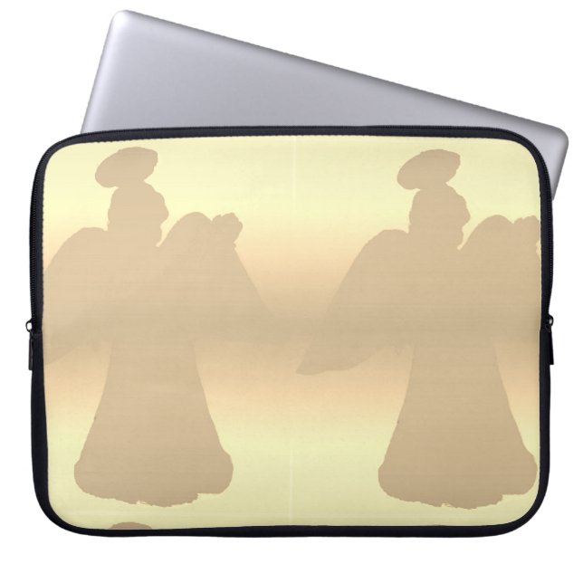 Laptop-Hülse 15": Engels-Silhouette Laptopschutzhülle (Vorderseite)