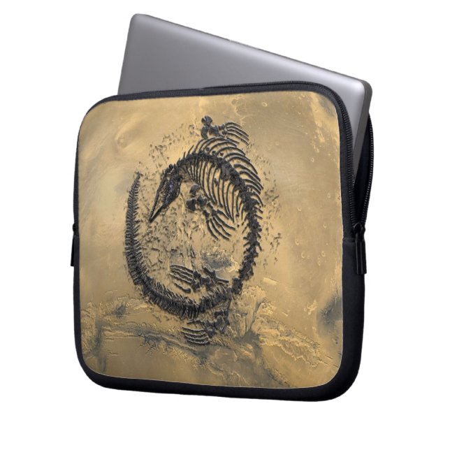 Laptop-Hülse, versteinerter Dinosaurier Laptopschutzhülle (Vorderseite Links)