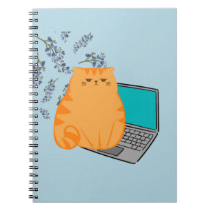 Laptop-Katze Notizblock