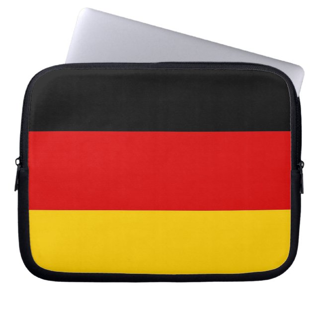 Laptop-Sieb der deutschen Flagge Laptopschutzhülle (Vorderseite)