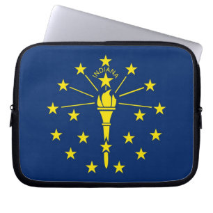 Laptop-Sieb der Staatsflagge Indiana Laptopschutzhülle