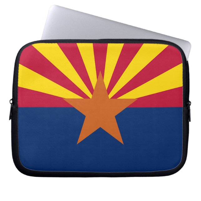 Laptop-Sieb der Staatsflagge von Arizona Laptopschutzhülle (Vorderseite)