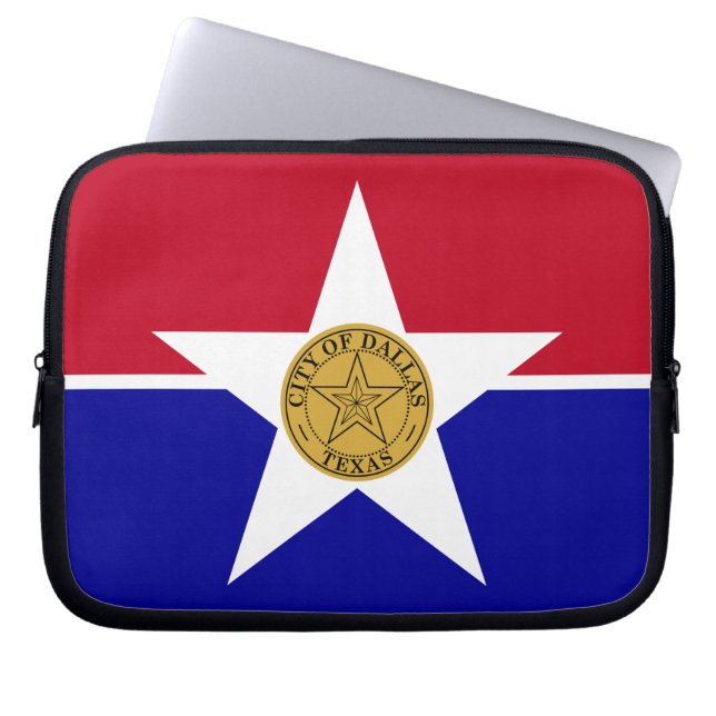 Laptop-Sieb in Dallas City Flag Laptopschutzhülle (Vorderseite)