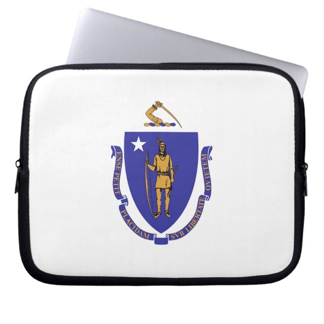 Laptop-Sieb in Massachusetts State Flag Laptopschutzhülle (Vorderseite)