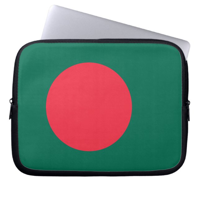 Laptop-Sieb mit der Flagge Bangladeschs Laptopschutzhülle (Vorderseite)