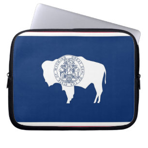 Laptop-Sieb mit der Flagge des Wyoming-Staates Laptopschutzhülle