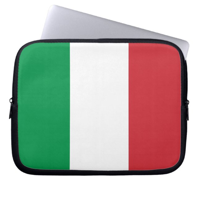 Laptop-Sieb mit italienischer Flagge Laptopschutzhülle (Vorderseite)