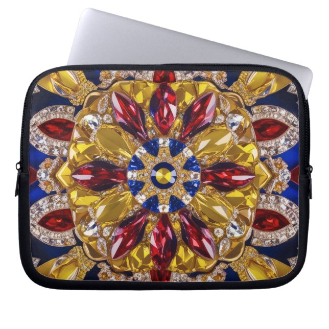 Laptop-Sieb mit kolumbianischer Farbgestaltung Laptopschutzhülle (Vorderseite)