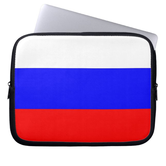 Laptop-Sieb mit russischer Flagge Laptopschutzhülle (Vorderseite)