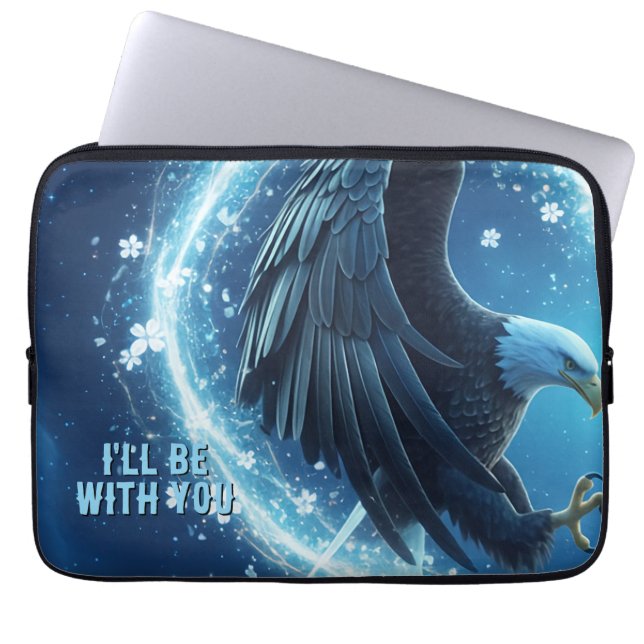 Laptop Sleeve Bald Eagle Heart 1 - 13 Inch (Vorderseite)