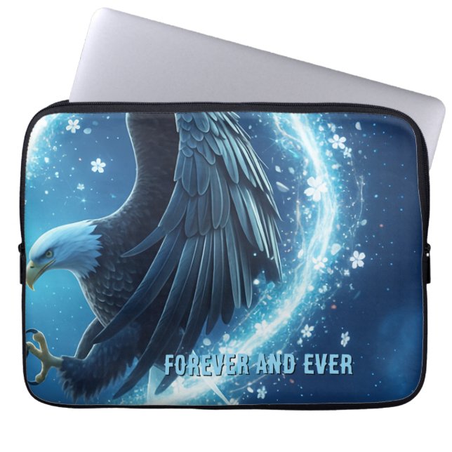 Laptop Sleeve Bald Eagle Heart 2 - 13 Inch (Vorderseite)