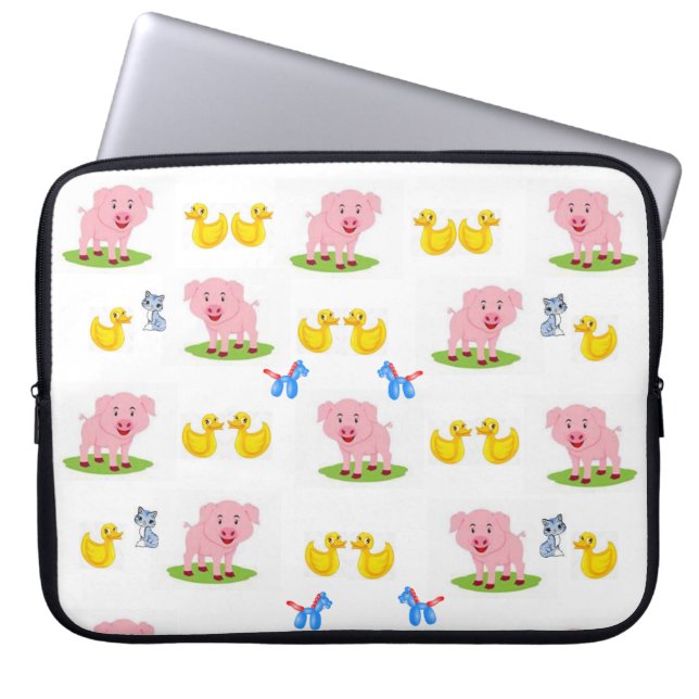 Laptop Sleeve Ente Pig (Vorderseite)