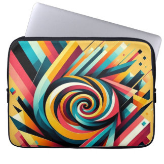 Laptop Sleeve - farbenfrohe geometrische Kunst