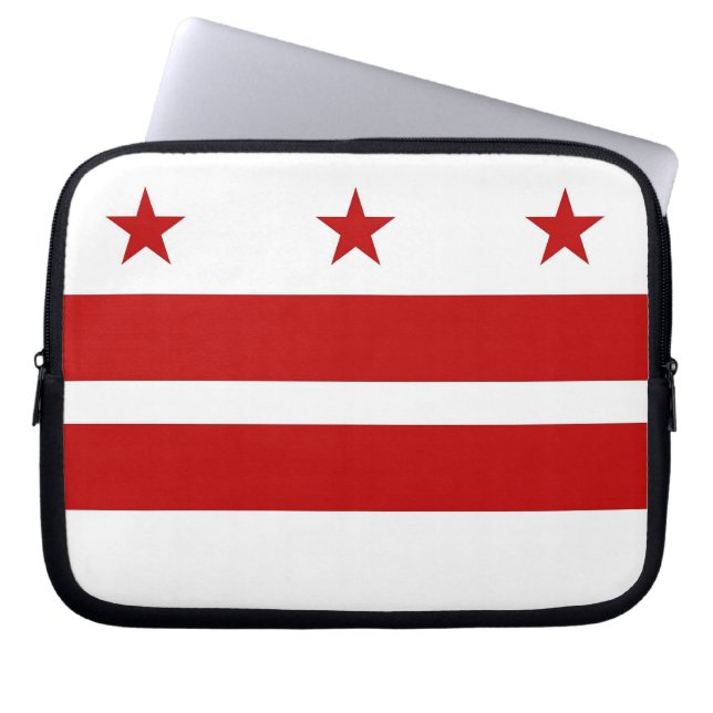 Laptop Sleeve in Washington DC Flag (Vorderseite)