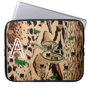 Laptop Sleeve Leopard Schlangen