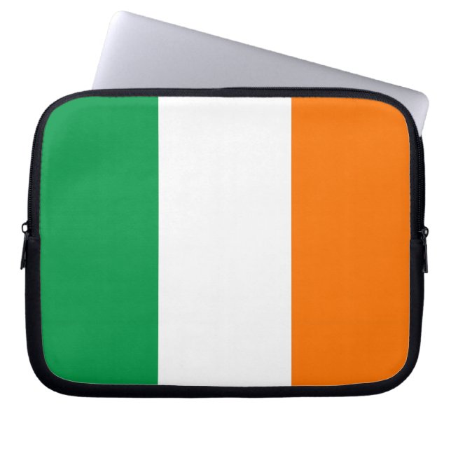 Laptop Sleeve mit irischer Flagge (Vorderseite)