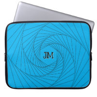 Laptop Sleeve - Perspektive optische Illusion Blau