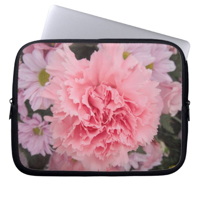Laptop Sleeve Pink Carnation Beauty (Vorderseite)