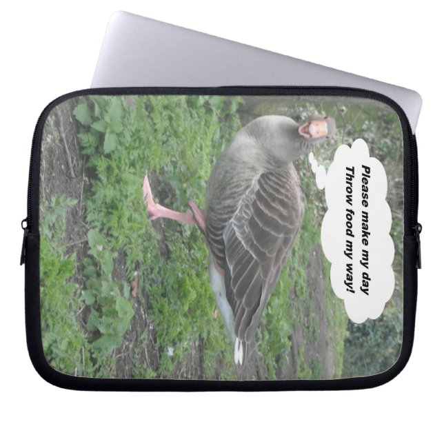 Laptop Sleeve Poem Duck Zitat Ladee Basset (Vorderseite)