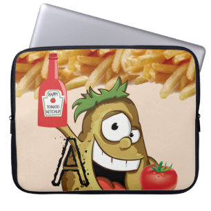 Laptop Sleeve Potato, Französisch Fries, Ketchup