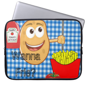 Laptop Sleeve Potato, Französisch Fries, Ketchup