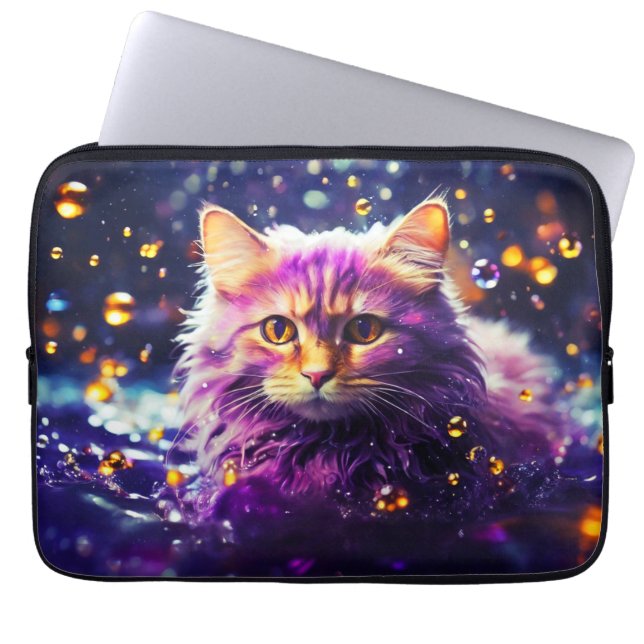 Laptop Sleeve - Stilvolles Cat Design (Vorderseite)