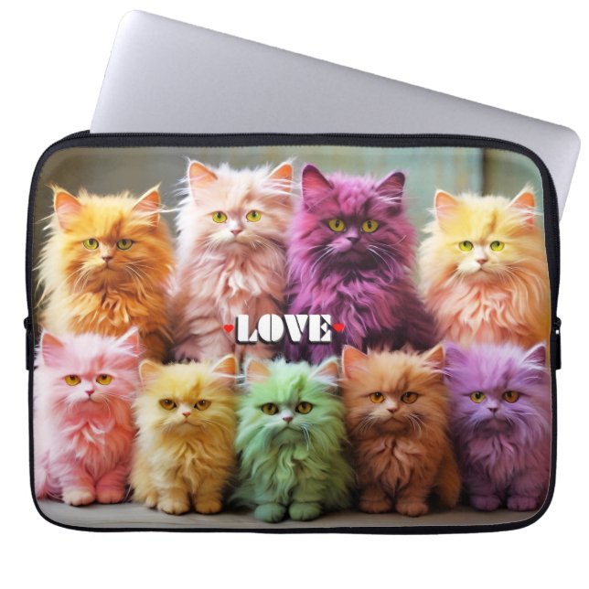 Laptop Sleeve - Stilvolles Cat Design (Vorderseite)