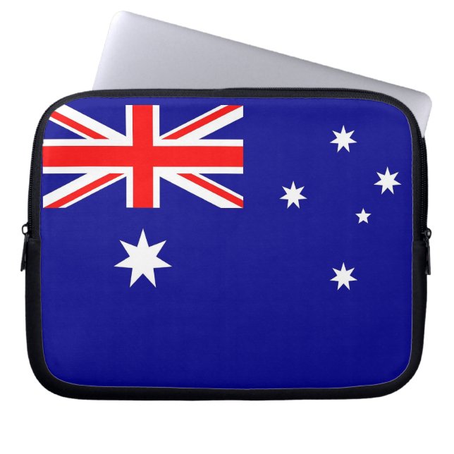 Laptop Sleeve unter australischer Flagge (Vorderseite)