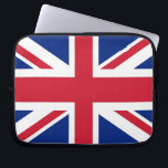 Laptop Sleeve unter britische Flagge<br><div class="desc">Eleganter Laptop-Sieb mit Flagge von Großbritannien. Dieses Produkt ist anpassbar.</div>
