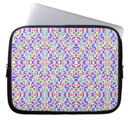 Laptop sleeve with colorful abstract floral 