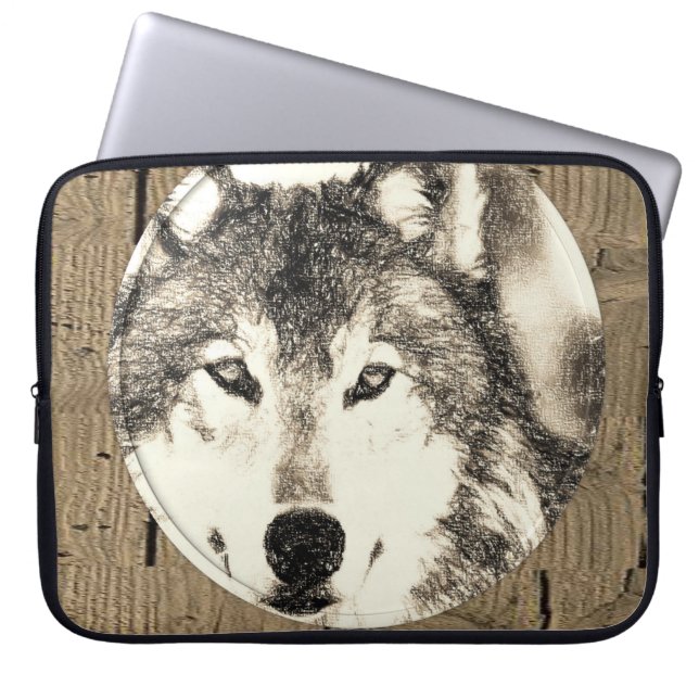 Laptop Sleeve Wolf (Vorderseite)
