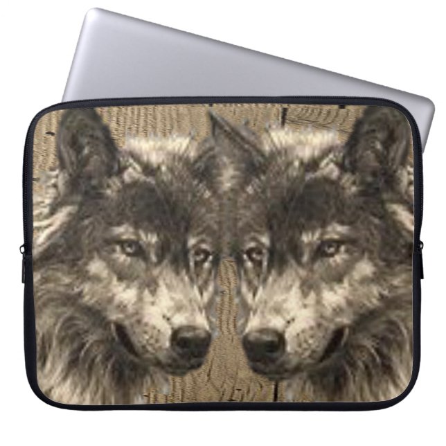 Laptop Sleeve Wolf (Vorderseite)