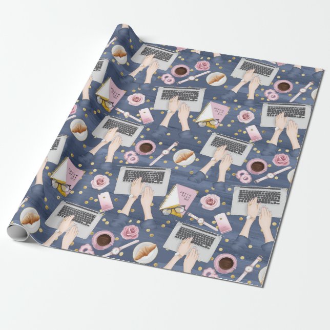 Laptop-Zauberer  Geschenkpapier (Ungerollt)