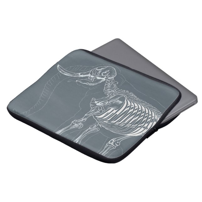 Laptophülse mit skeleton Entwurf des Elefanten Laptopschutzhülle (Vorne Oben)