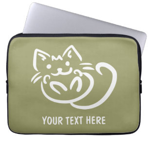Laptophülsen der Katzen-Illustration Laptopschutzhülle