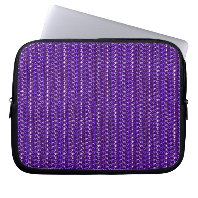 LaptopSleeve Lila Glitzer Laptopschutzhülle (Vorderseite)