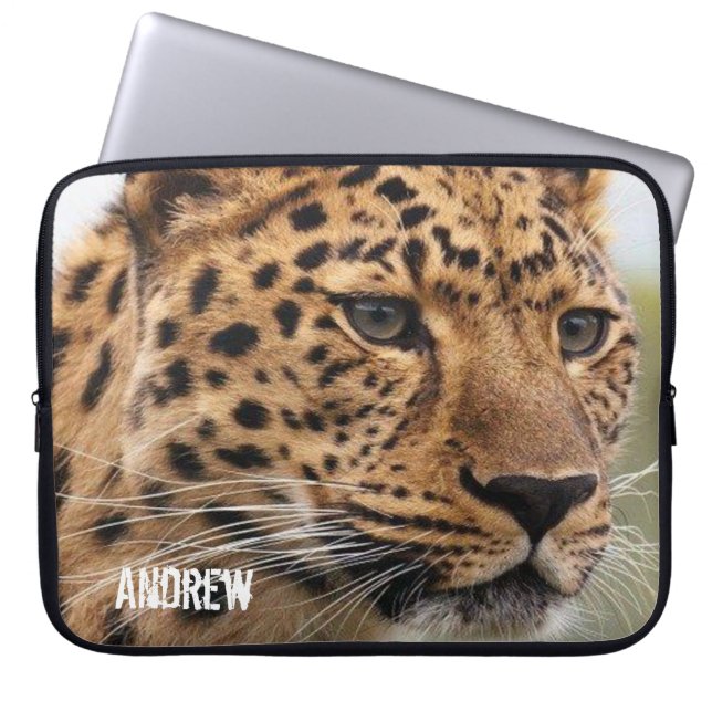 Laptoptasche Leopard Laptopschutzhülle (Vorderseite)