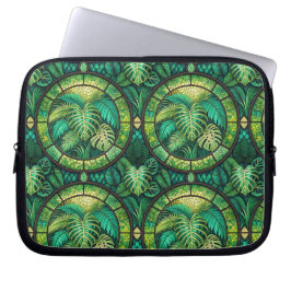 Laptoptasche mit einem lebendigen grünen botanisch laptopschutzhülle