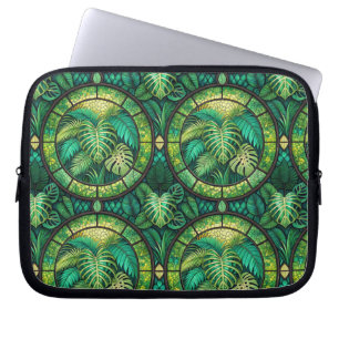Laptoptasche mit einem lebendigen grünen botanisch laptopschutzhülle