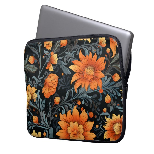 Laptoptasche mit lebendigem Orange und Gelb  Laptopschutzhülle (Vorderseite Links)