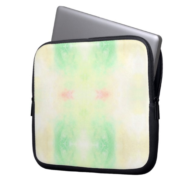Laptoptasche mit weicher, abstrakter Aquarelloptik Laptopschutzhülle (Vorderseite Links)